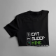 Eat, sleep, mine, repeat - męska koszulka dla fanów gry Minecraft