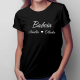 Babcia + imiona wnuków - damska koszulka na prezent dla babci - produkt personalizowany