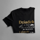 Dziadek to ktoś ze srebrem na włosach i złotem w sercu - męska koszulka na prezent dla dziadka - produkt personalizowany
