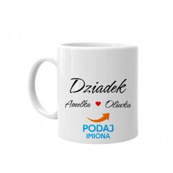 Dziadek + imiona wnuków - kubek na prezent dla dziadka - produkt personalizowany