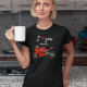 I love you and... - motocykl - damska koszulka na prezent