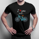 I love you and... - rower - męska koszulka na prezent