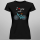 I love you and... - rower - damska koszulka na prezent