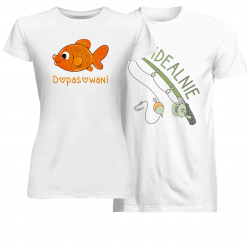 Komplet dla pary - Idealnie dopasowani (Wędkarz) - koszulki z nadrukiem