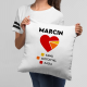 Kawa, hobby, miłość - poduszka na prezent - produkt personalizowany