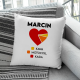 Kawa, hobby, miłość - poduszka na prezent - produkt personalizowany