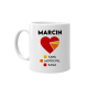 Kawa, hobby, miłość - kubek na prezent - produkt personalizowany