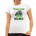 (Imię) żona rolnika - damska koszulka na prezent - produkt personalizowany
