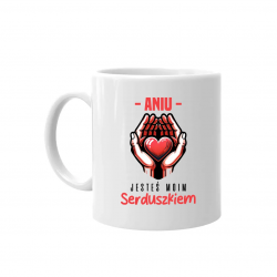 (imię) jesteś moim serduszkiem -  produkt personalizowany - kubek na prezent