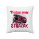 (Imię) strażak - poduszka na prezent - produkt personalizowany