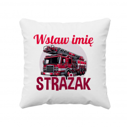 (Imię) strażak - poduszka na prezent - produkt personalizowany