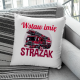 (Imię) strażak - poduszka na prezent - produkt personalizowany
