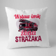 (Imię) żona strażaka - poduszka na prezent - produkt personalizowany