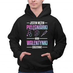 Jestem mężem pielęgniarki, mam walentynki codziennie - męska bluza na prezent