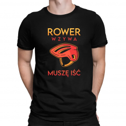 Rower wzywa, muszę iść - męska koszulka na prezent