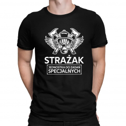 Strażak - Jednostka do zadań specjalnych - męska koszulka na prezent