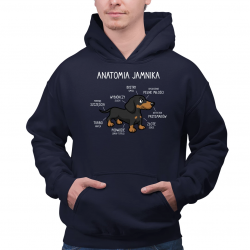 Anatomia jamnika - męska bluza na prezent