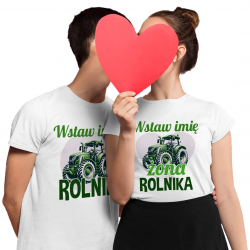 Komplet dla pary - Rolnik / Żona rolnika - koszulki z nadrukiem - produkt personalizowany