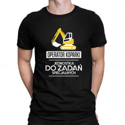 Operator koparki - jednostka do zadań specjalnych - męska koszulka na prezent