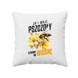 Ja i moje pszczoły czekamy na wiosnę - poduszka na prezent
