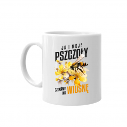 Ja i moje pszczoły czekamy na wiosnę - kubek na prezent