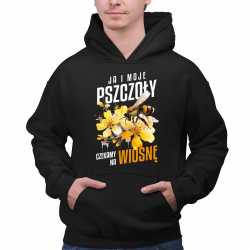 Ja i moje pszczoły czekamy na wiosnę - męska bluza na prezent