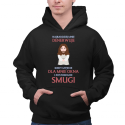 Najbardziej mnie denerwuje kiedy myjecie dla mnie okna i zostawiacie smugi - męska bluza na prezent