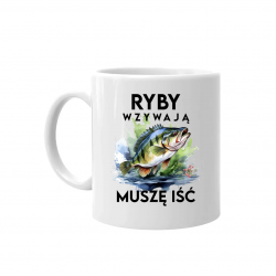 Ryby wzywają, muszę iść - wersja 2 - kubek na prezent
