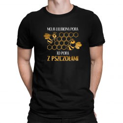 Moja ulubiona pora to pora z pszczołami - męska koszulka na prezent