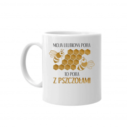 Moja ulubiona pora to pora z pszczołami - kubek na prezent
