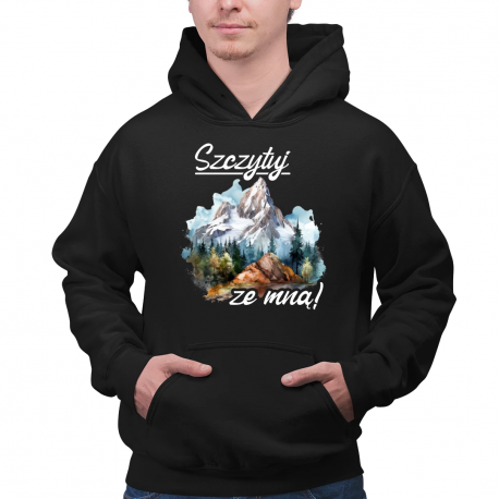 Szczytuj ze mną! - męska bluza na prezent