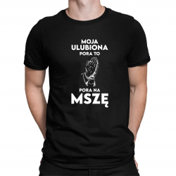 Moja ulubiona pora: to pora na mszę - męska koszulka na prezent