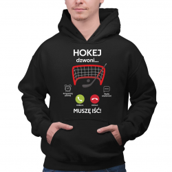 Hokej dzwoni, muszę iść - męska bluza na prezent