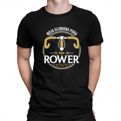 Moja ulubiona pora: to pora na rower V2 - męska koszulka na prezent