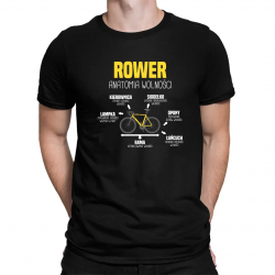 Rower anatomia wolności - męska koszulka na prezent