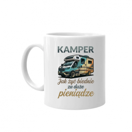 Kamper - jak żyć biednie za duże pieniądze - kubek na prezent
