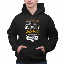 Kawa dodaje mi mocy, piwo dodaje mi odwagi - męska bluza na prezent