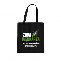 Żona wędkarza jest jak normalna żona, tylko fajniejsza - torba na prezent