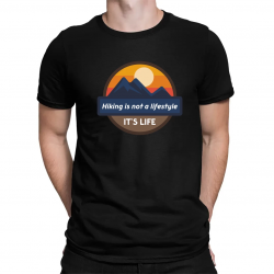 Hiking is not a lifestyle. It's life - męska koszulka na prezent