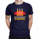 Uwaga - mogę zawierać alkohol - męska koszulka na prezent