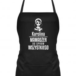 Imię - mamadżer do spraw wszystkiego - fartuch na prezent - produkt personalizowany