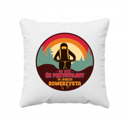 Nie dość, że przystojny, to jeszcze rowerzysta - poduszka na prezent