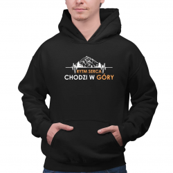 Rytm serca chodzi w góry  - męska bluza na prezent