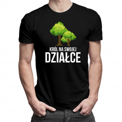 Król na swojej działce - męska koszulka z nadrukiem