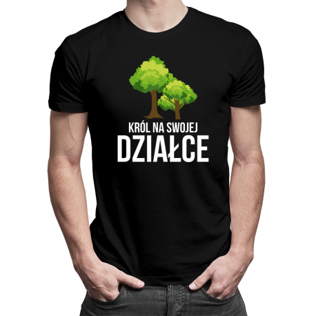Król na swojej działce - męska koszulka z nadrukiem
