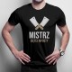 Mistrz ciętej riposty - męska koszulka z nadrukiem