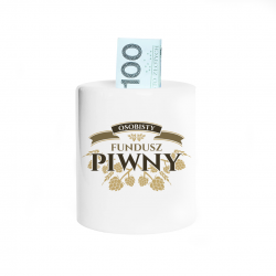 Osobisty fundusz piwny - skarbonka z nadrukiem