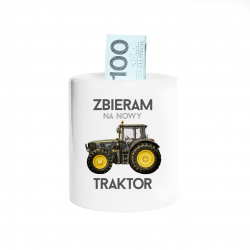 Zbieram na nowy traktor - skarbonka z nadrukiem