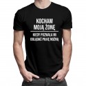 Kocham moją żonę (piłka nożna) - męska koszulka z nadrukiem