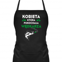 Kobieta, która pokochała wędkarza  - fartuch na prezent